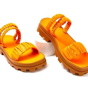Schutz Leather Sporty Slide Sandals- Lirah